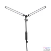 Kép 2/3 - PLATINET Asztali lámpa 20W, 500Lm, flexibilis, LED, rajzasztali lámpa, dupla lámpatest, fekete
