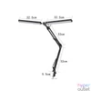 Kép 3/3 - PLATINET Asztali lámpa 20W, 500Lm, flexibilis, LED, rajzasztali lámpa, dupla lámpatest, fekete