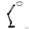 Kép 1/3 - PLATINET Asztali lámpa 10W, 500Lm, flexibilis, 48x LED, rajzasztali lámpa, 3x nagyítólencsével, fekete