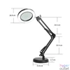 Kép 3/3 - PLATINET Asztali lámpa 10W, 500Lm, flexibilis, 48x LED, rajzasztali lámpa, 3x nagyítólencsével, fekete
