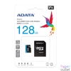 Kép 1/3 - ADATA MicroSD kártya - 128GB microSDXC UHS-I Class10 A1 V10 (R/W: 100/25 MB/s) + adapter