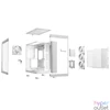 Kép 4/9 - Be Quiet! Számítógépház - LIGHT BASE 600 LX White (ATX, edzett üveg oldallap, fehér)