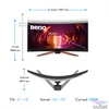 Kép 9/10 - BenQ Monitor 34" - EX3410R (Ívelt, VA, 21:9, 3440x1440, 1ms, 300cd/m2, 2xHDMI, 3xUSB-A, DP, HDR10, 144Hz)