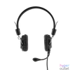 Kép 1/3 - Bluestork Fejhallgató - MC201 Office Headset (mikrofon; hangerő szabályzó, 3,5 Jack, fekete)