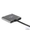 Kép 5/5 - Bluestork USB Hub - HUB-DUO-HDMI (USB3.0, USB-C to 2xHDMI + USB-C, 4K@30Hz, szürke)