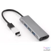 Kép 1/5 - Bluestork USB Hub - HUB-MINI (USB-A to 3xUSB 2.0 port + 1x USB-C, 1xHDMI, USB3.0, szürke)