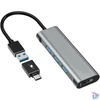 Kép 2/5 - Bluestork USB Hub - HUB-MINI (USB-A to 3xUSB 2.0 port + 1x USB-C, 1xHDMI, USB3.0, szürke)