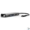 Kép 1/5 - Bluestork USB Hub - HUB-OFFICE (USB-C to 3xUSB 2.0 port + 1xUSB-C + 1xHDMI + 1xRJ45, szürke)