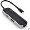 Kép 2/5 - Bluestork USB Hub - HUB-OFFICE (USB-C to 3xUSB 2.0 port + 1xUSB-C + 1xHDMI + 1xRJ45, szürke)
