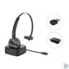 Kép 2/5 - Conceptronic Vezeték nélküli Fejhallgató - POLONA03BDA (BT+ USB adapter, hangerőszabályzó, felhajtható mikrofon, fekete)