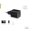 Kép 1/9 - Conceptronic telefon töltő adapter - ALTHEA15B (USB-C+USB-A, 20W, fekete)