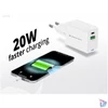 Kép 7/9 - Conceptronic telefon töltő adapter - ALTHEA15W (USB-C+USB-A, 20W, fehér)