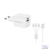 Kép 1/10 - Conceptronic telefon töltő adapter+kábel - ALTHEA16W (USB-C+USB-A, 33W, 3in1 töltő kábel, fehér)