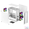 Kép 4/15 - DeepCool Számítógépház - CC360 ARGB WH (fehér, ablakos, 3x12cm ventilátor, Mini-ITX / Micro-ATX, 1xUSB3.0, 1xUSB2.0)