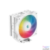 Kép 1/10 - DeepCool CPU Cooler - AG400 WH ARGB (31,6 dB; max, 128,93 m3/h; 4pin, 4 db heatpipe, 12cm, PWM, A-RGB LED, fehér)