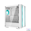 Kép 2/13 - DeepCool Számítógépház - CC560 WHITE V2 (fehér, ablakos, 4x12cm LED venti, ATX, 1xUSB3.0, 1xUSB2.0, fehér)