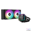 Kép 1/6 - DeepCool CPU Water Cooler - LD240 (max 21dB; max. 122,39 m3/h; 2x12cm, LED kijelző, fekete)