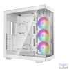Kép 2/16 - DeepCool Számítógépház - CH780 WH (fehér, ablakos, 3x140mm A-RGB ventilllátor, E-ATX, 4xUSB3.0)