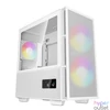 Kép 1/15 - DeepCool Számítógépház - CH360 DIGITAL WH (fekete, 2x14cm +1x12 venti, Mini-ITX / Micro-ATX, 1xUSB3.0, A-RGB, fehér)