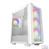 Kép 1/12 - DeepCool Számítógépház - CC560 MESH WH V2 (ablakos, 4x12cm A-RGB ventilátor, ATX, 2xUSB3.0, fehér)