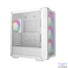 Kép 2/12 - DeepCool Számítógépház - CC560 MESH WH V2 (ablakos, 4x12cm A-RGB ventilátor, ATX, 2xUSB3.0, fehér)