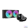 Kép 1/6 - DeepCool CPU Water Cooler - MYSTIQUE 240 ARGB (max 21dB; max. 123,09 m3/h; 2x12cm, LED kijelző, fekete)