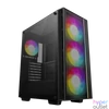 Kép 1/15 - DeepCool Számítógépház - MATREXX55 MESH V4 C (fekete, ablakos, 3x14cm + 1x12cm A-RGB venti, ATX, 1xUSB3.0, Type-C)