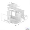 Kép 10/11 - DeepCool Számítógépház - CH160 PLUS WH (mATX, 2xUSB3.0, Type-C, fehér)