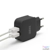 Kép 1/2 - Delight Telefon töltő  - 2db USB, 5V/2.4A, Fekete