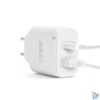 Kép 1/3 - Delight Telefon töltő  - 1db Type-C + 1db USB PD20W gyorstöltéssel, Fehér