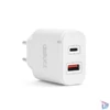 Kép 2/3 - Delight Telefon töltő  - 1db Type-C + 1db USB PD20W gyorstöltéssel, Fehér