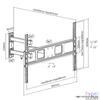 Kép 7/7 - Equip TV Fali konzol - 650342 (37"-70", Max.: 35kg, dönthető, forgatható, fekete)