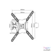 Kép 2/5 - Equip TV Fali konzol - 650406 (23"-55", dönthető, forgatható, kihúzható, Max.: 30kg, fekete)