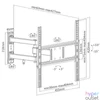 Kép 2/7 - Equip TV Fali konzol - 650341 (32"-55", Max.: 35kg, dönthető, forgatható, fekete)