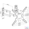 Kép 2/7 - Equip TV Fali sarok konzol - 650328 (23"-55", Max.: 45kg, dönthető, forgatható, sarokba szerelhető, fekete)