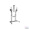 Kép 1/8 - Equip TV állvány - 650605 (60"-100" álló, dönthető, állítható magasság, gurulós, Max.:100kg, fekete/ezüst)