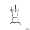 Kép 8/8 - Equip TV állvány - 650605 (60"-100" álló, dönthető, állítható magasság, gurulós, Max.:100kg, fekete/ezüst)