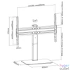 Kép 3/8 - Equip TV/Monitor állvány - 650612 (37"-70", állítható magasság, forgatható, Max.:40kg, fekete)