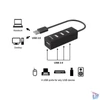 Kép 5/5 - Equip-Life USB Hub - 128955 (4 Port, USB2.0, USB tápellátás, kompakt dizájn, fekete)