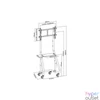 Kép 5/10 - Equip TV állvány - 650608 (37"-80" álló, gurulós, Max.:80kg, fekete)