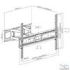 Kép 4/10 - Equip TV Fali konzol - 650337 (37"-80", Max.: 40kg, dönthető, forgatható, fekete)