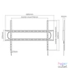 Kép 8/8 - Equip TV Fali konzol - 650338 (60"-120", Max.: 120kg, fekete)