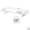 Kép 3/3 - Equip Monitor Asztali állvány - 650881 (3x USB2.0, csúszásmentes, telefontartó, Max.: 15kg, acél, fekete)