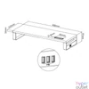Kép 3/3 - Equip Monitor Asztali állvány - 650881 (3x USB2.0, csúszásmentes, telefontartó, Max.: 15kg, acél, fekete)