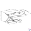 Kép 4/4 - Equip Monitor/Periféria Asztali állvány - 650840 (Ergonomikus, állítható magasság: 10-50 cm, Max.: 15kg, acél, fekete)