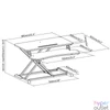 Kép 4/4 - Equip Monitor/Periféria Asztali állvány - 650840 (Ergonomikus, állítható magasság: 10-50 cm, Max.: 15kg, acél, fekete)