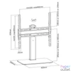 Kép 5/9 - Equip Monitor Asztali állvány - 650611 (32"-55", 1 kijelző, forgatható, állítható magasság, Max.:40kg, fekete)