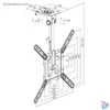 Kép 10/10 - Equip TV Mennyezeti konzol - 650375 (23"-55", dönthető, Max.: 20kg, fekete)