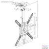 Kép 10/10 - Equip TV Mennyezeti konzol - 650375 (23"-55", dönthető, Max.: 20kg, fekete)
