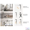 Kép 2/10 - Equip TV Mennyezeti konzol - 650375 (23"-55", dönthető, Max.: 20kg, fekete)